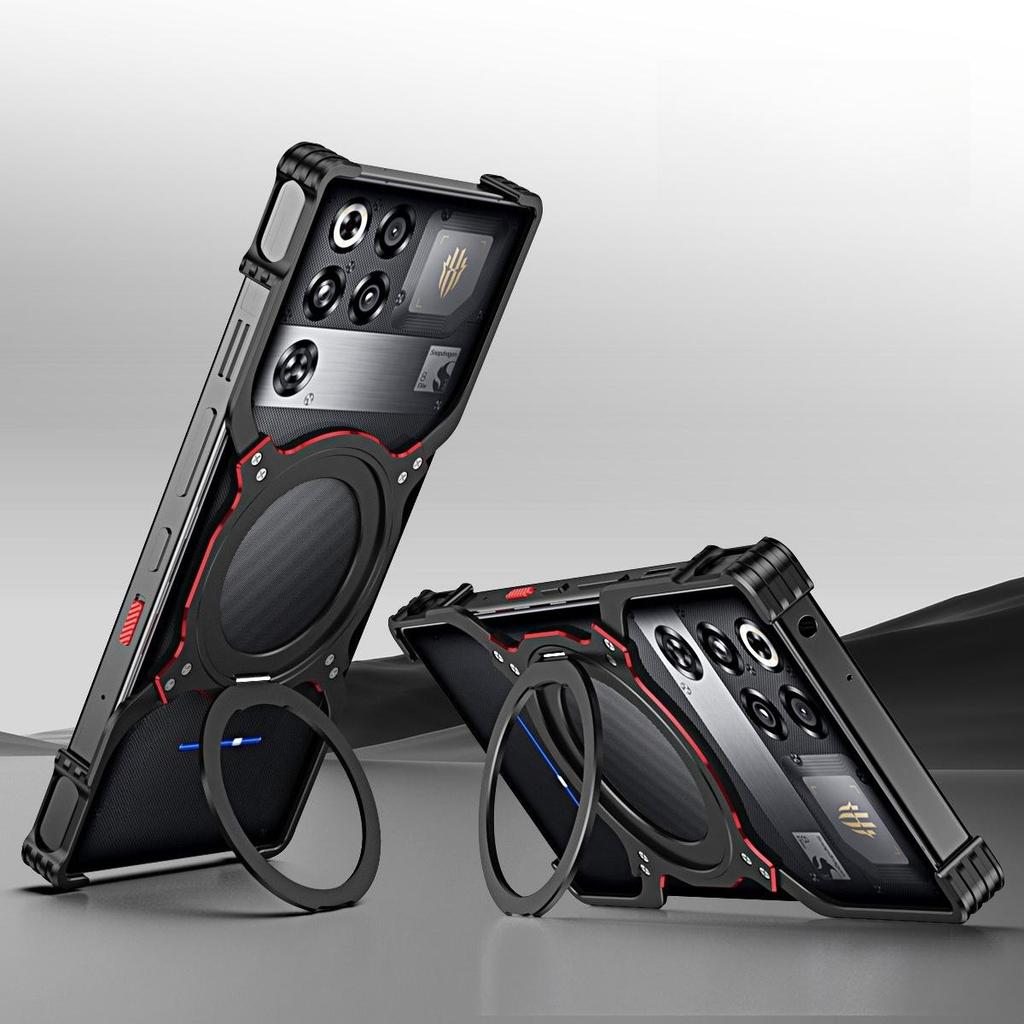 Phone Cases Nubia,Shockproof Case with Metal Heat Dissipation, Magnetic Ring & Rotatable Kickstand