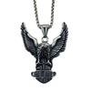 Винтажный бесплатный логотип орла орел расправляющий крылья кулон из нержавеющей стали простое ожерелье из титановой стали ювелирные изделия свитер цепь