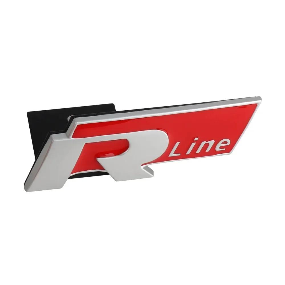 2026 Hot For VW VOLKSWAGEN 3D Metal Car Logo R RLine Front Grille Emblem Badge Sticker For Volkswagen VW Golf R R32 MK7 MK7.5 MK