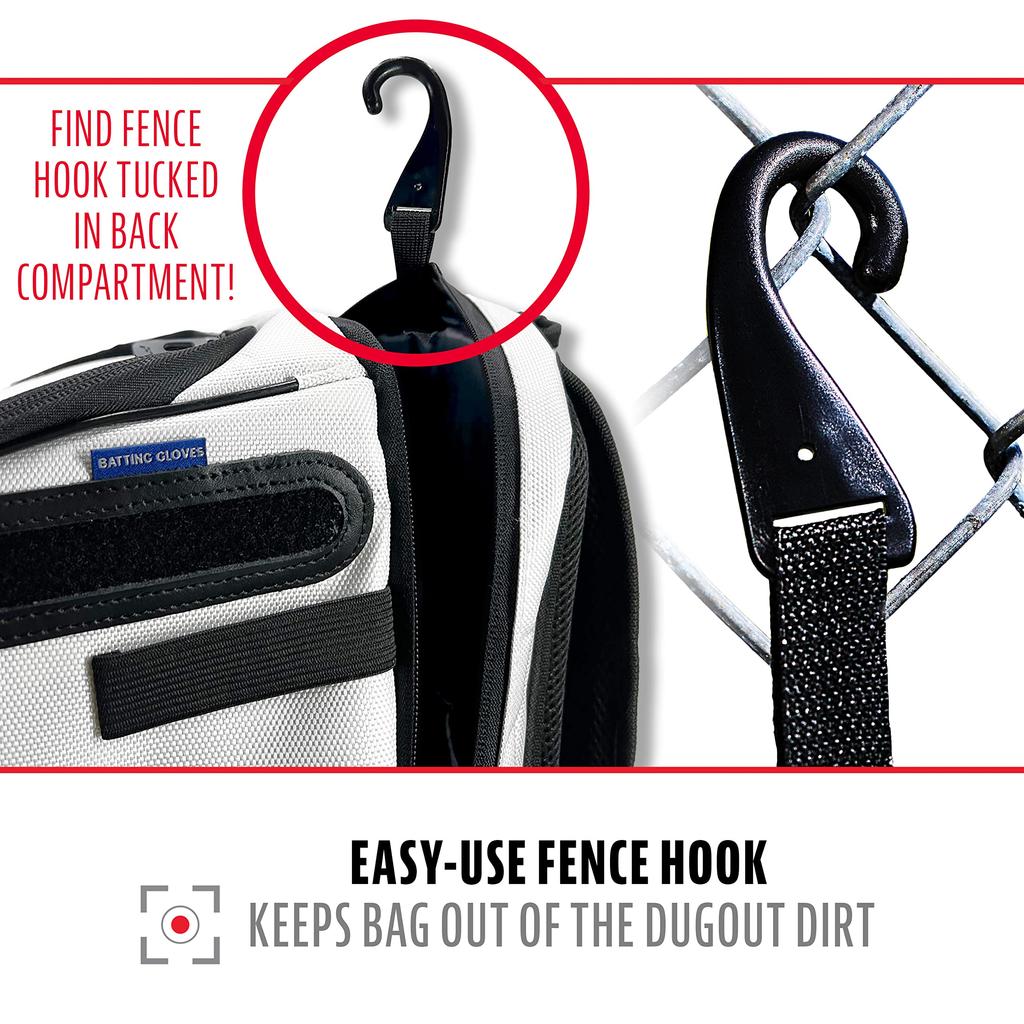 Franklin Sports Fastpitch Softball Bat Bag USA Traveler Elite Bat Backpack Equipment Bat Pack Fits Cleats Bats White - - Girls' & Women's - Helmet, +