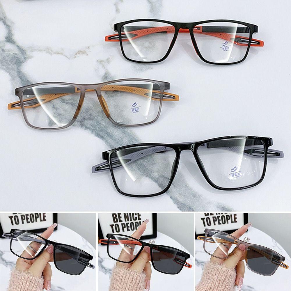 TR90 Frame Photochromic Glasses Lightweight Anti-Blue Light Glasses Myopia Eyewear Men Women