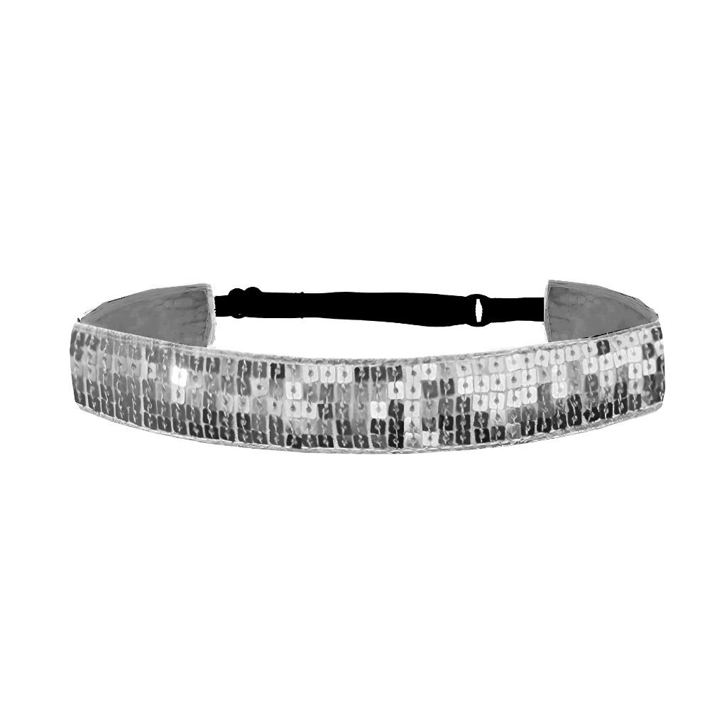 1 PC. Available in Multiple Colors. Ladies' Headband. Sequin Headband. Suitable for Sports and Yoga. Anti-slip. Adjustable. Elas