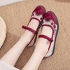 Old Beijing Cloth Shoes Mom's Mesh Shoes Summer Breathable Ancient Style Embroidered Mesh Shoes