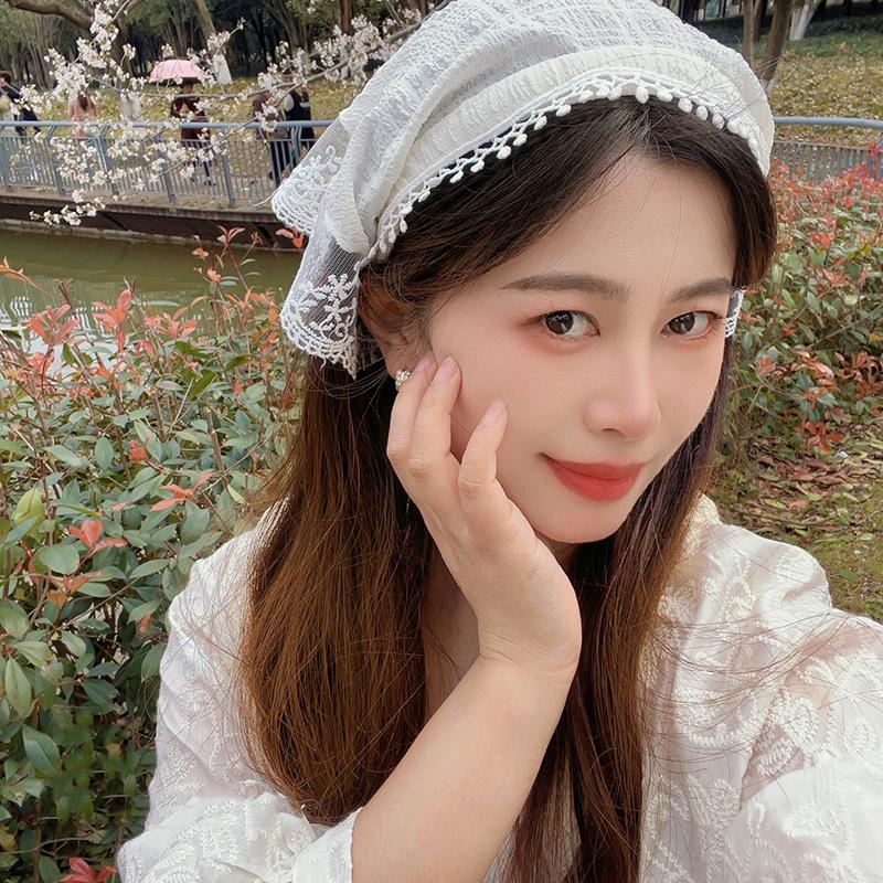 Кружевной обруч для волос Треугольный шарф Косынка для волос Повязка на голову в стиле «Богемия»
