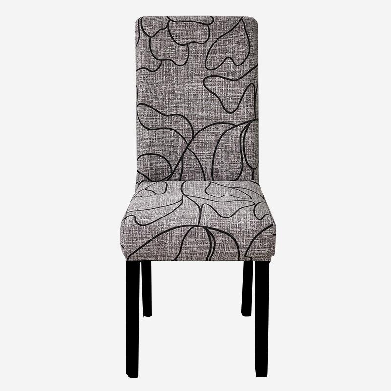 Чехлы на стулья с принтом, эластичные чехлы на кухонные сиденья, эластичные чехлы на стулья из спандекса для столовой, свадебного отеля, банкета, моющиеся, 1 шт.