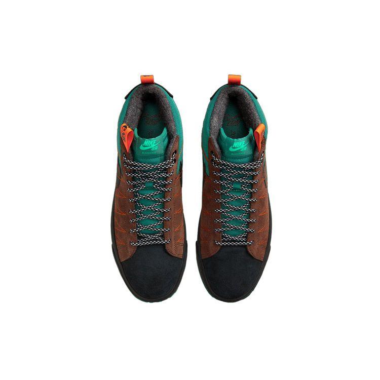 Nike Blazer Mid Premium SB Acclimate Pack - Noble Green Men Sneakers White Safety-Orange Black DC8903-300