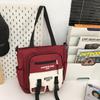 Women's Handbag Color Block Men's Messenger Bag Large Capacity Student Class Shoulder Bag
