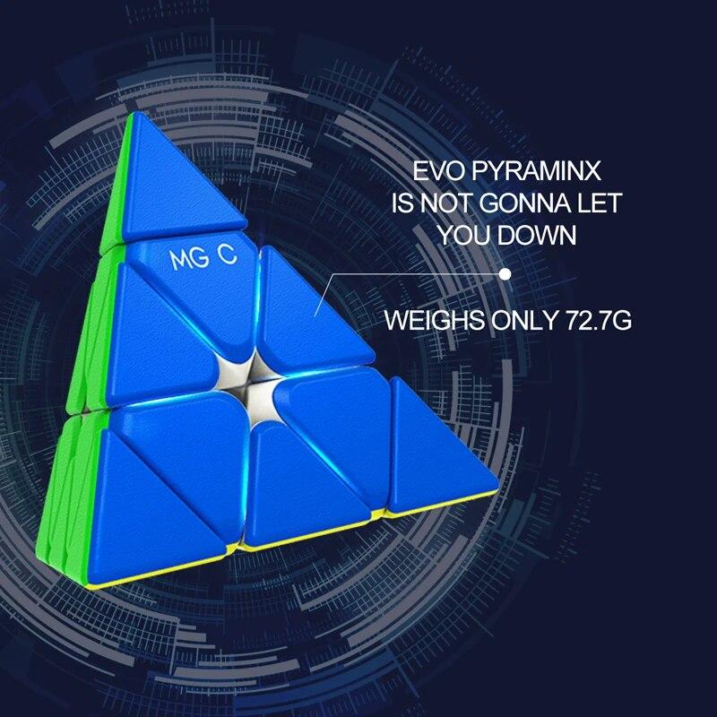 YJ Spreedcube Треугольник MGC EVO Пирамида Piramix Магнитный YongJun Piraminx Пирамида Куб Гладкая 4 цвета Детская игрушка от 5 до 10 лет