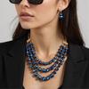 Crystal Beaded Multi-layer Clavicle Necklace for Women 6040