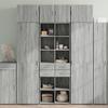 VidaXL Storage Cabinet Sonoma Grey 70x42.5x225 Cm, Bathroom Storage Cabinet, Room Storage Unit 3281341