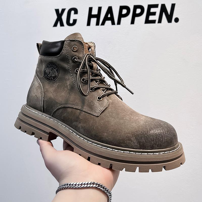 Rhubarb boots men's 2024 new Martin British style high-top kick not rotten tooling breathable spring and autumn men's shoes 2345-X