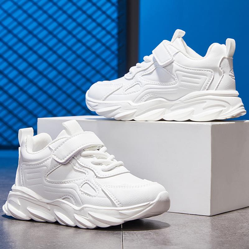 Children's White Shoes New Arrival Sports Shoes Boys Mesh Hollow Girls' White Shoes