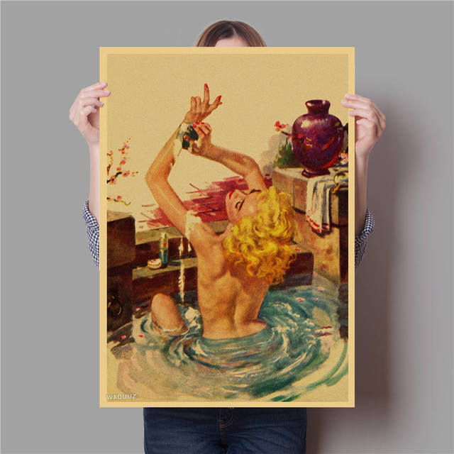 Сексуальная Красота Ретро Стиль Дизайн Живопись Искусство Домашнее Украшение Стен Картина Бар Кофейня Спальня Жизнь
