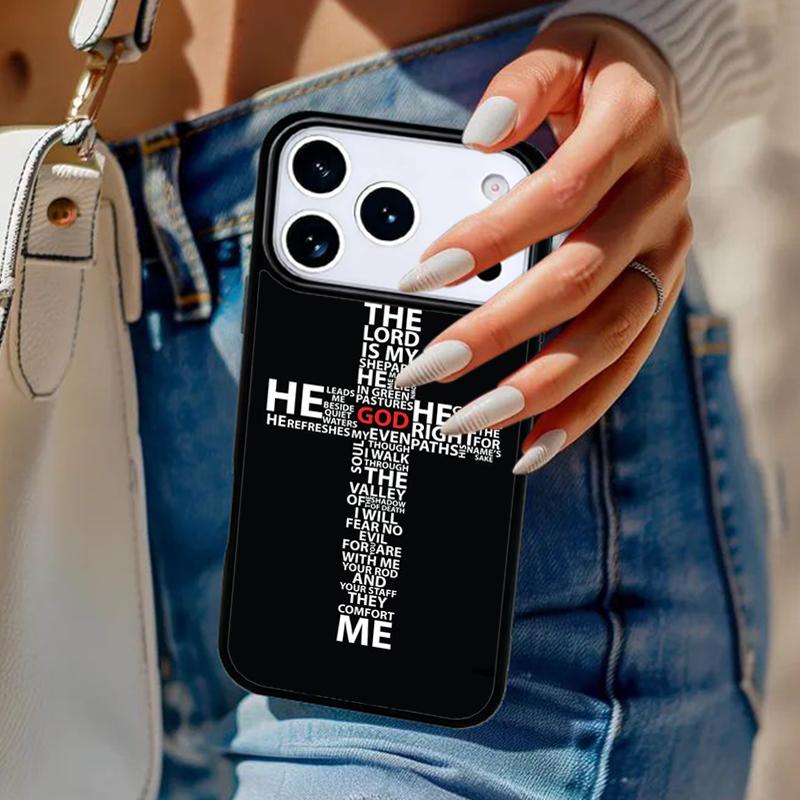 Библейский стих Иисус Христос Христианский чехол для телефона Для iPhone 17 Air 14 15 13 12 Max Чехол Для Apple 16 16e 11 Pro Max Plus