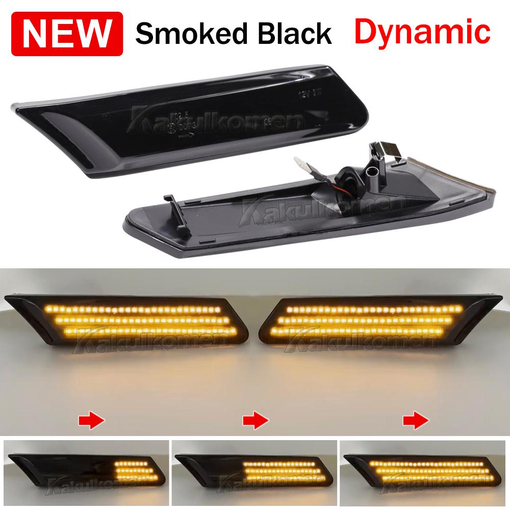 Sequential Flashing LED Dynamic Turn Signal Side Marker Light 2Pcs For Porsche 987 Cayman Boxster 911 997 Carrera Turbo GT3 GT2