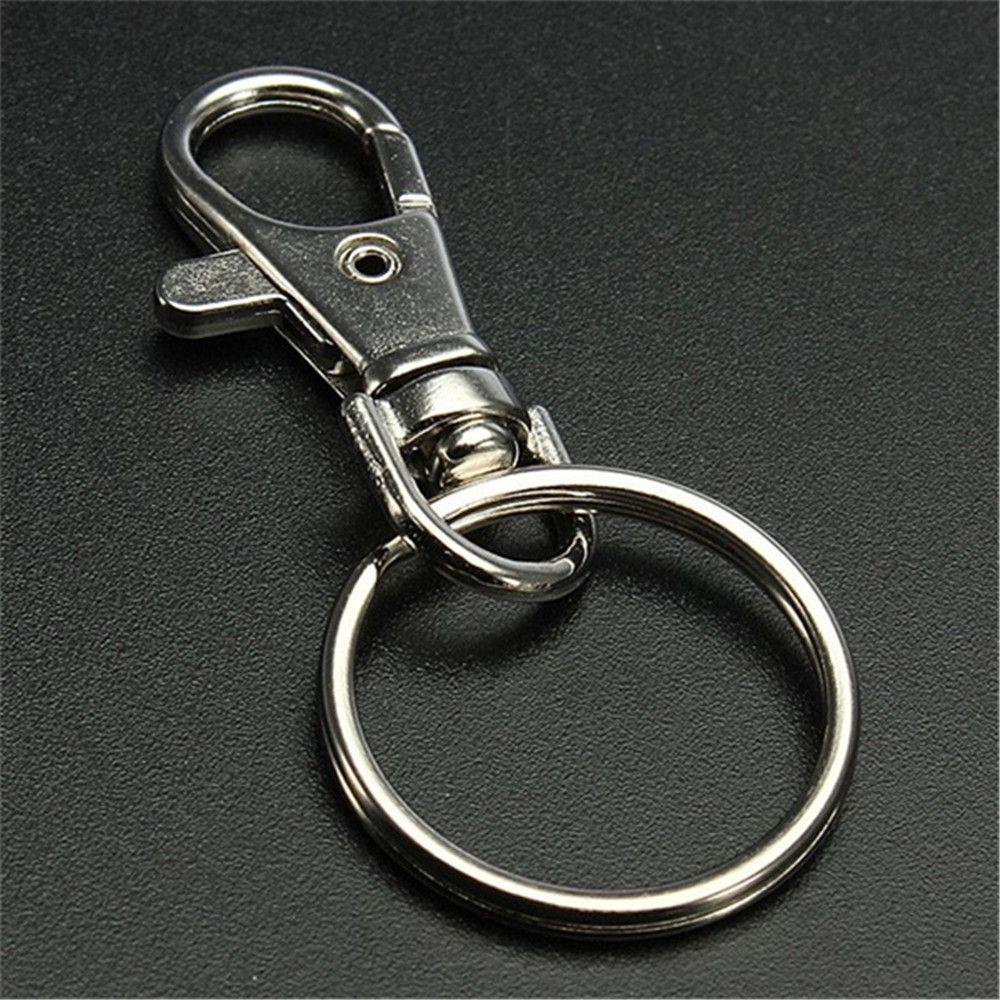 50Pcs Metal Art Crafts Jewelry Lobster Claw Clasp Key Chain Ring Clip DIY Making Swivel Snap Hooks