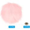 PATIKIL Искусственные меховые помпоны для шапок, 12 шт. Пушистые мягкие меховые помпоны с кнопкой для брелка, вязаных шапок, DIY шарфов, перчаток, сумки, Рождество,