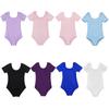 Kids Girls Short Sleeve Ballet Gymnastics Dance Leotard Summer Sportwear Dancewear