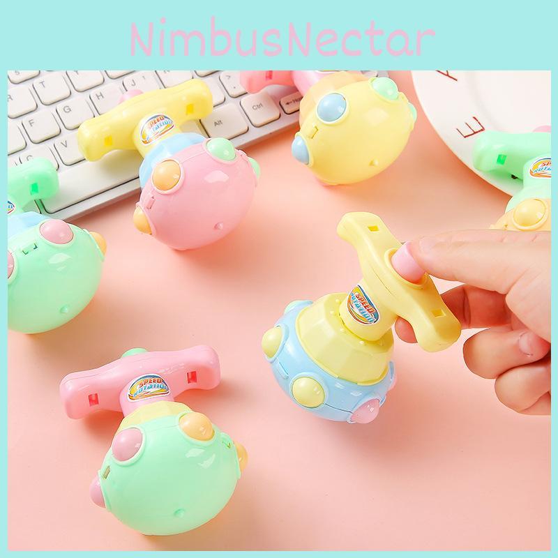 Candy Colored Press Type Rotating Gyroscope With Lighting Function Children Toy For Kids And Students