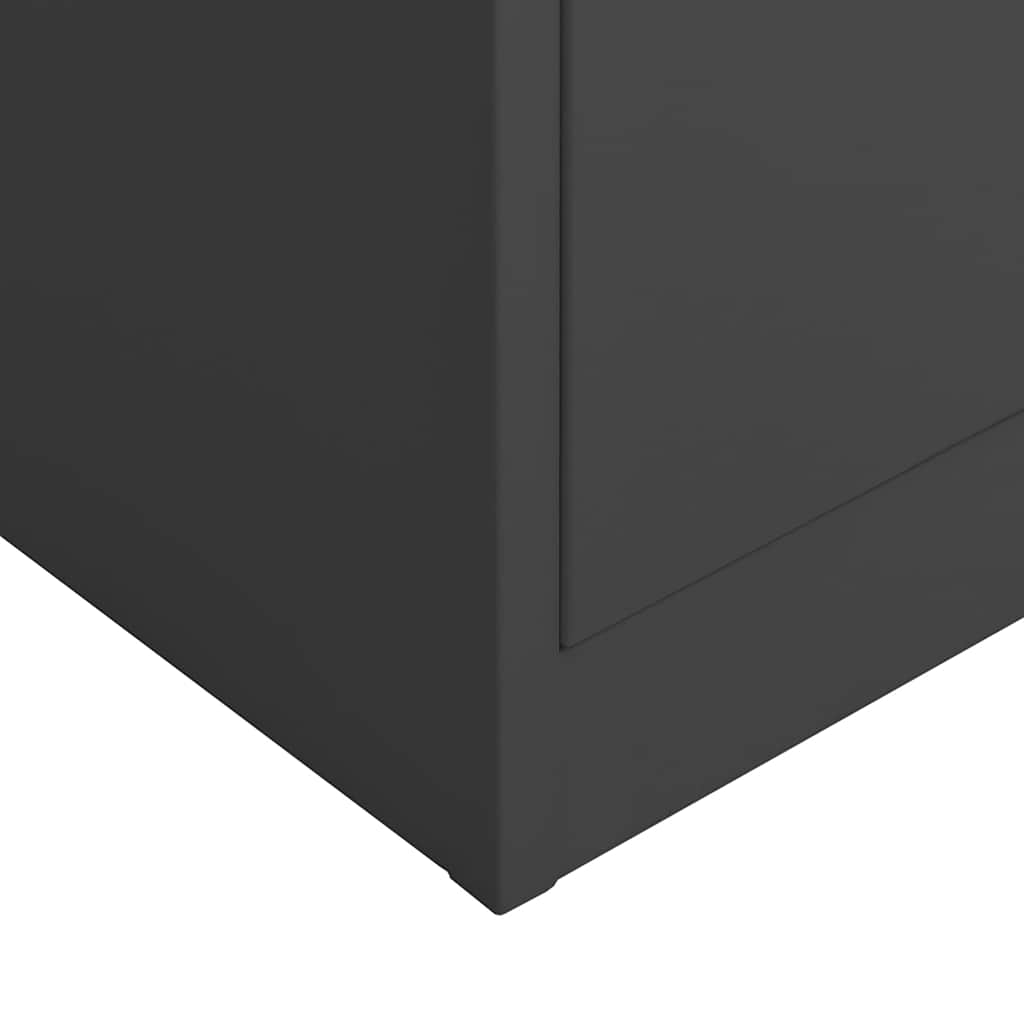 Locker Cabinet Anthracite Grey 90 x 40 x 180 cm Steel