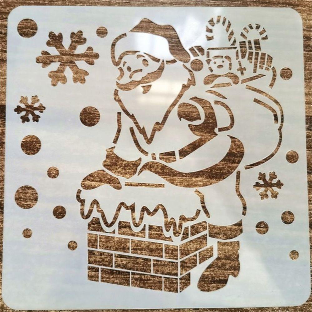 Стена, окно, милый снеговик, шаблон для рисования распылением, трафарет в рождественском стиле, инструмент для рисования граффити