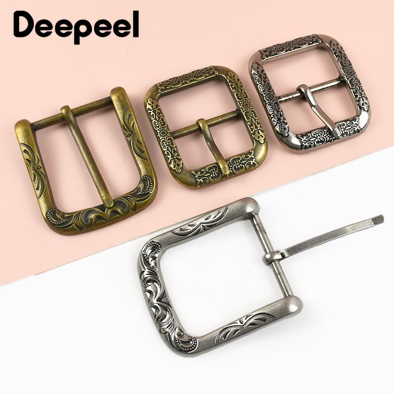 1/2 шт. Deepeel 35/40 мм Винтажная металлическая пряжка для сумки, ремня, античная латунь, серебро, кожаный регулировочный штифт, застежка, DIY, декоративный крючок для стропы