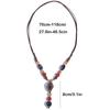 Colorful Adjustable Retro Irregular Ceramic Beads Neckalce Antique Jewelry for Women