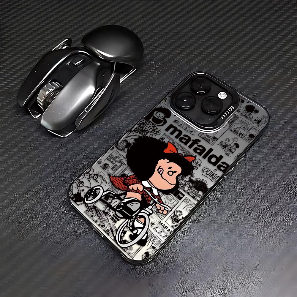 Чехол для телефона Аниме Девушка M-Мафальда для Xiaomi Redmi Note 7 8 9 9S 10 11 12 13 14 15 Pro Plus 4G 5G Противоударный Матовый Задний Чехол