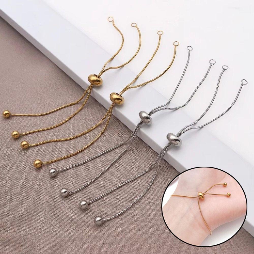 5Pcs Silver Necklace Extender Hand Bracelet Extensions Necklace Adjustment Accessories