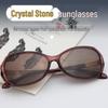 Новые женские модные солнцезащитные очки с защитой от УФ-лучей, дизайном с кристаллами и линзами высокой четкости