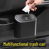 Car Door Hanging Trash Bin with Lid and Multi-Function Storage