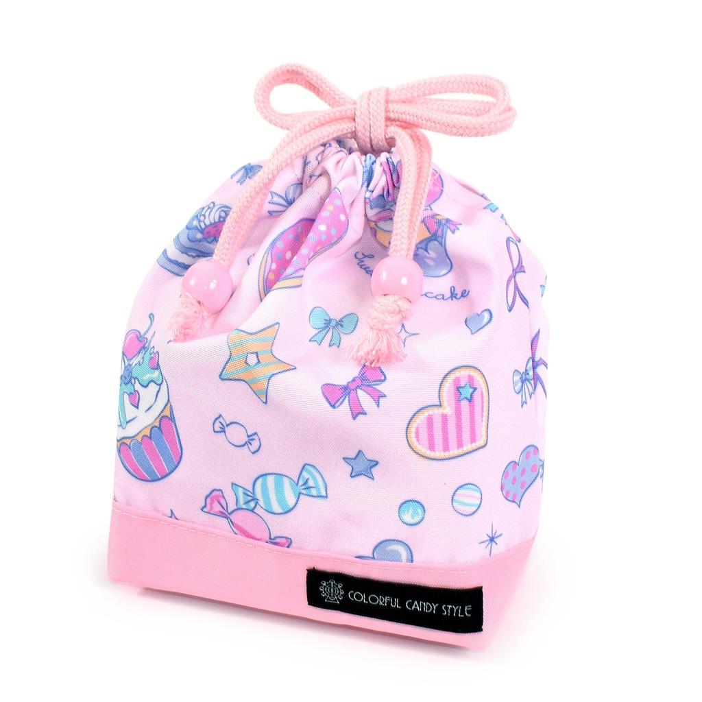COLORFUL CANDY STYLE Kindergarten Entrance Lesson Shoe Drawstring Gym Clothes Lunch Cup Accessory Back Cross Apron Milky Sweets Candy a La Cute