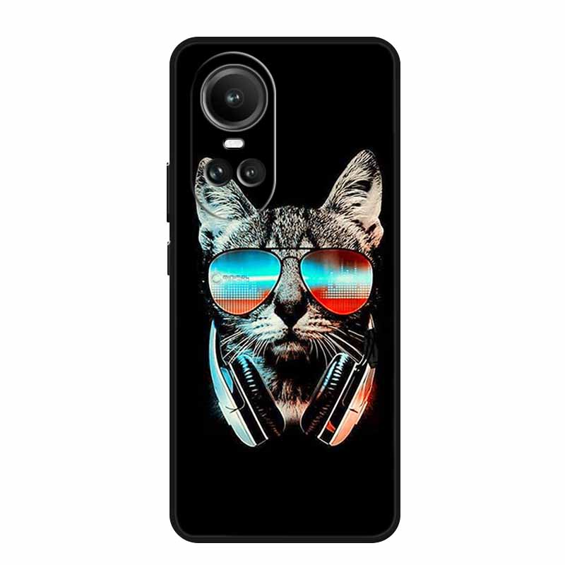 For Oppo Reno10 Pro Case Animals TPU Soft Silicone Back Cover for Oppo Reno 10 Pro 5G CPH2525 CPH2531 Protective New Phone Funda
