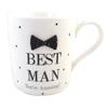 [Q0220] - Black Ivory 'Best Man' Porcelain Mug (You're Amazing!) - 12x9. 3cm