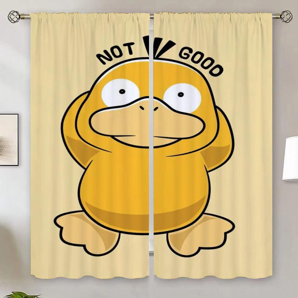 P-Poke-mon Home Interior Curtains for Bedroom Decoration Tentacles Blackout Curtain 100% Living Room Curtain Tiebacks Partition