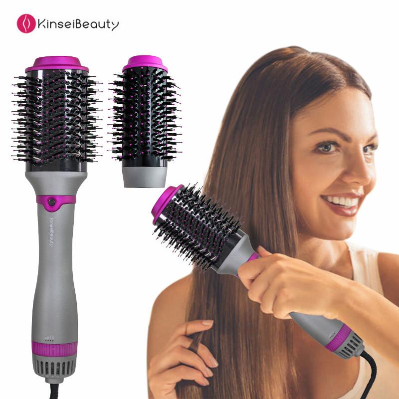 1200W Hair Dryer 2 In 1 Hot Air Brush One Step Styler Volumizer Hair Comb Roller Electric Ion Blow Dryer Brush Hair Straightener Curler