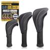 [Официальный] Y-2 Products Golf Headcover Utility Driver Set 3 Piece (135) Длинная шея с биркой номера (черный)