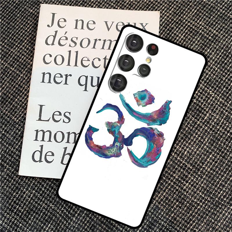 Aum Om Yoga Symbol Case For Samsung Galaxy S25 S24 Ultra S20 S21 S22 S23 Ultra S9 S10 Plus S25 FE Back Cover
