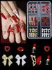 Valentine's Day Lipstick Butterfly Mouth Heart Nail Charms 1Box(30pcs) 3D Alloy Bow Love Nail Art Decorations DIY 2025 Gift For Girls