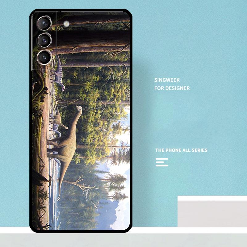 Dinosaur Case For Samsung Galaxy S25 Ultra S21 S22 S23 S24 Ultra S9 S10 S20 Plus S25 FE Phone Cover