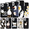 Мультяшная Утка Гусь Игра Мягкий Чехол Для iPhone 16 17 Air 16E 15 Plus 11 12 13 Mini 14 Pro Max Чехол для Телефона Apple 7 8 SE Coque Funda