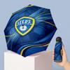 Leeds United Футбольный узор Печатный Мини 5 Складок 8 Спиц Компактный Зонт Ветрозащитный Водонепроницаемый Легкий Портативный Складной