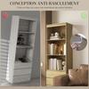 Bookcase, 180 cm High, 3 Shelves, 3 Drawers, 60 x 35 x 180 cm, Wood-Effect