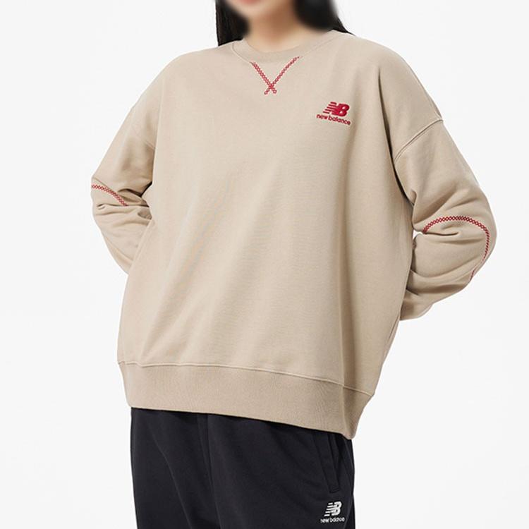 (WMNS) New Balance Athletics LNY Французский терри Свитшот Азиатский размер 'Коричневый' Женский AWT31570-BNN