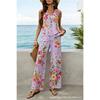 1116 European and American bohemian women's sleeveless printing suit, suitable for daily wear, vacation sleeveless cover