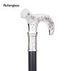 White Flower Pattern Walking Cane Fashion Decorative Walking Stick Gentleman Elegant Cosplay Cane Knob Crosier 93cm