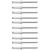 10 Rivet White Plate Car Auto Moto Schoter Mobylette Plastic Protection Screw Bollon Fixation