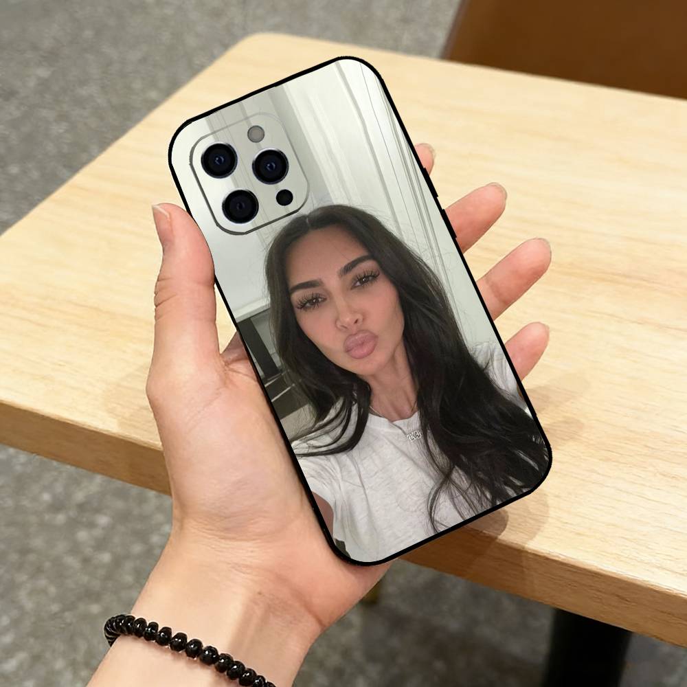 K-Ким Кардашьян M-Мемы Чехол для телефона Для iPhone 17, 16,15,14,13,12,11 Plus,Pro Max, Другие Мягкий Черный Чехол