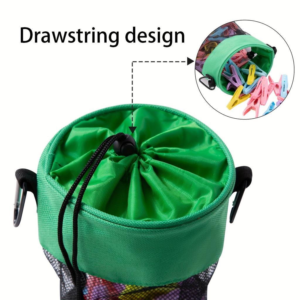 A clothespin storage bag, outdoor clothespin organizer bag, drawstring clothespin rack, bathroom laundry dormitory accessories