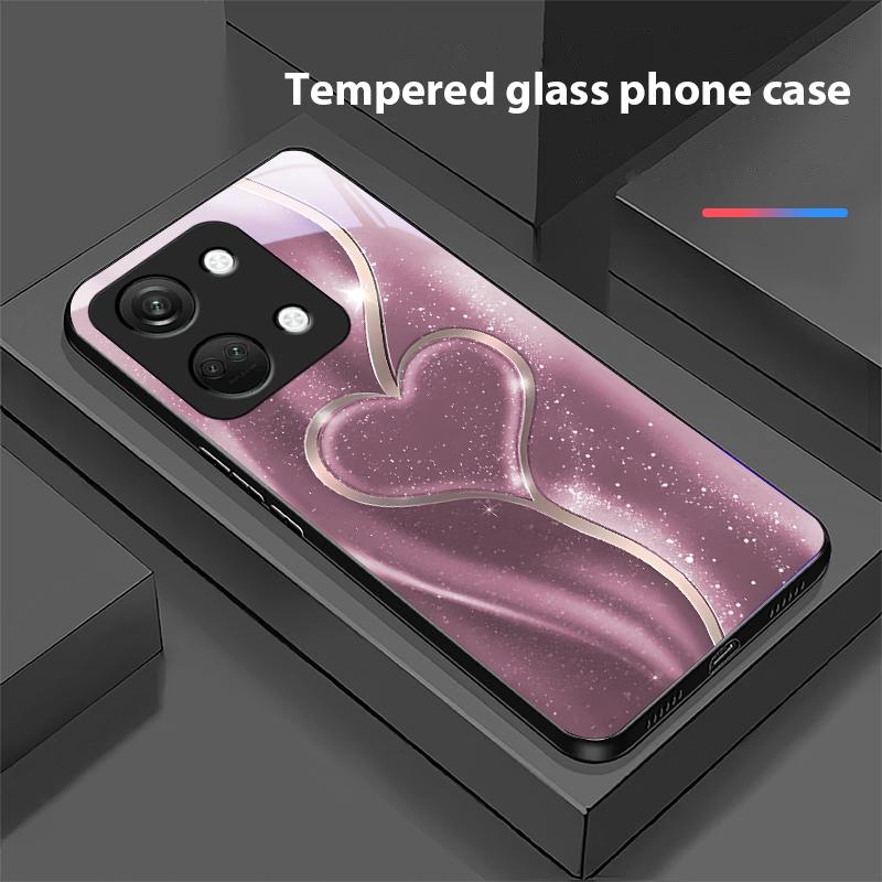 Постепенная Любовь Большая Для OnePlus Nord 3 5 6T 7 Pro 8 12 10T Reno8 Lite 5G 10R Nord N30 Чехол для Телефона из Закаленного Стекла с Жесткой Оболочкой Черный